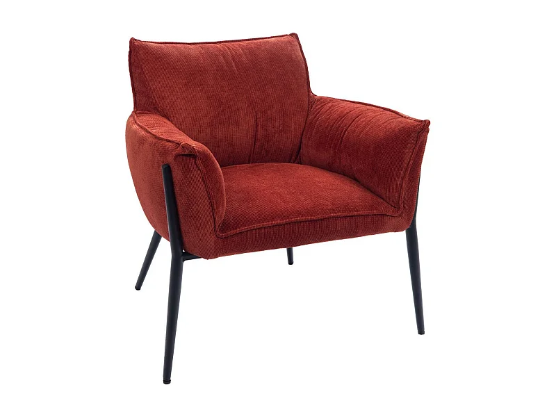 Fauteuil de salon en velours chenille - BRIT