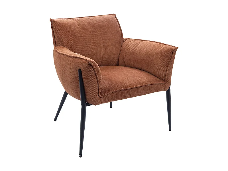 Fauteuil de salon en velours chenille - BRIT