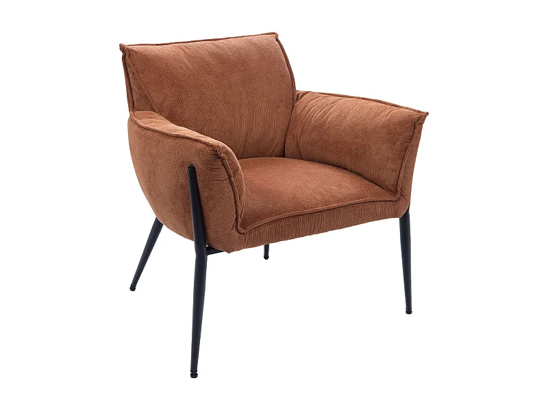 Fauteuil de salon en velours chenille - BRIT