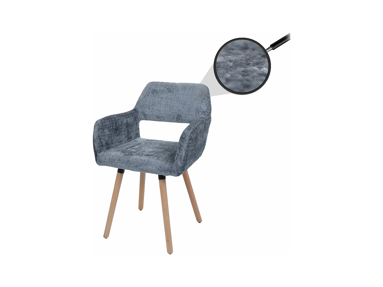 Chaise de salle à manger MCW-A50 II,  gris foncé