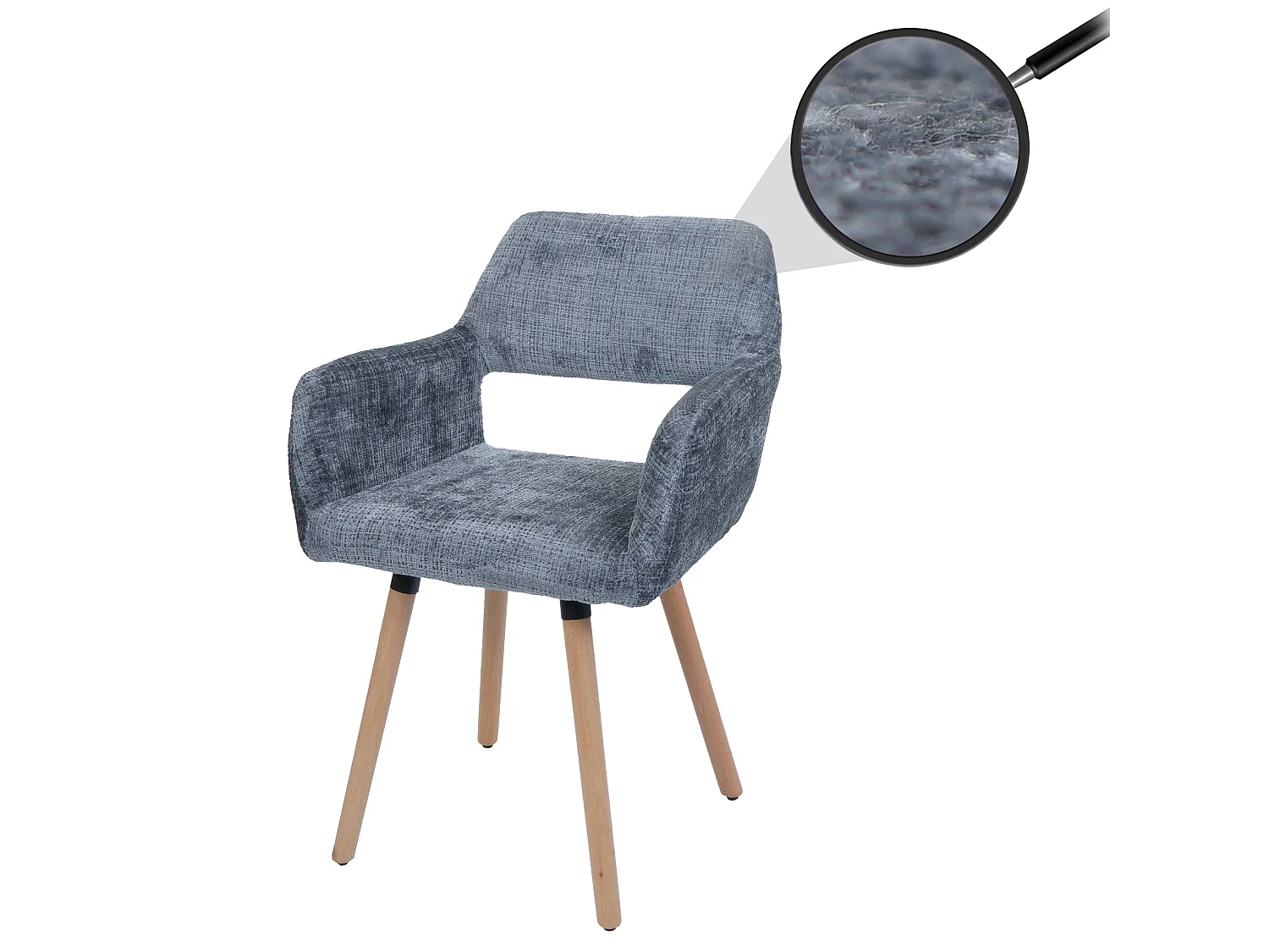 Chaise de salle à manger MCW-A50 II,  gris foncé