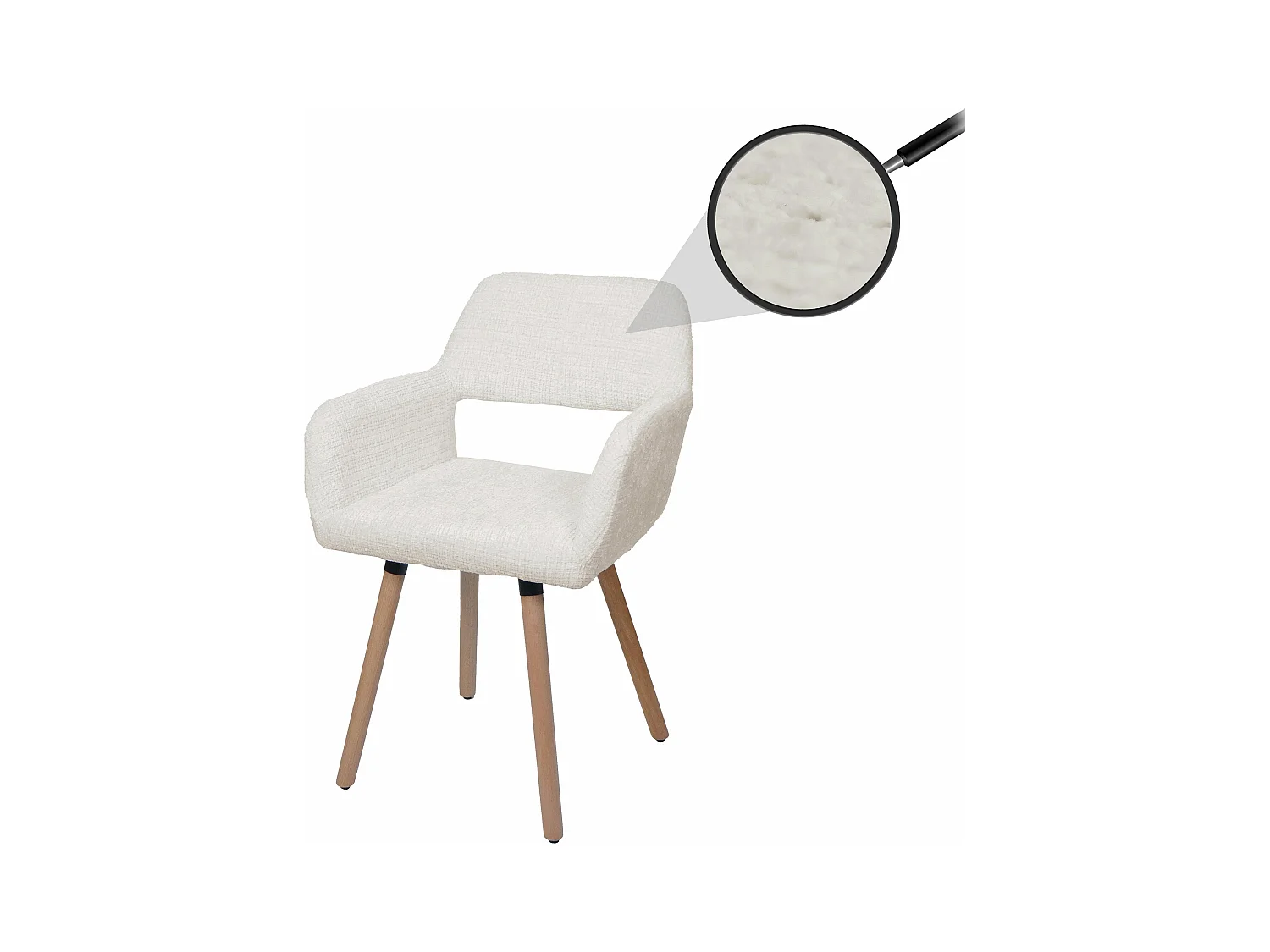Chaise de salle à manger MCW-A50 II,  crème