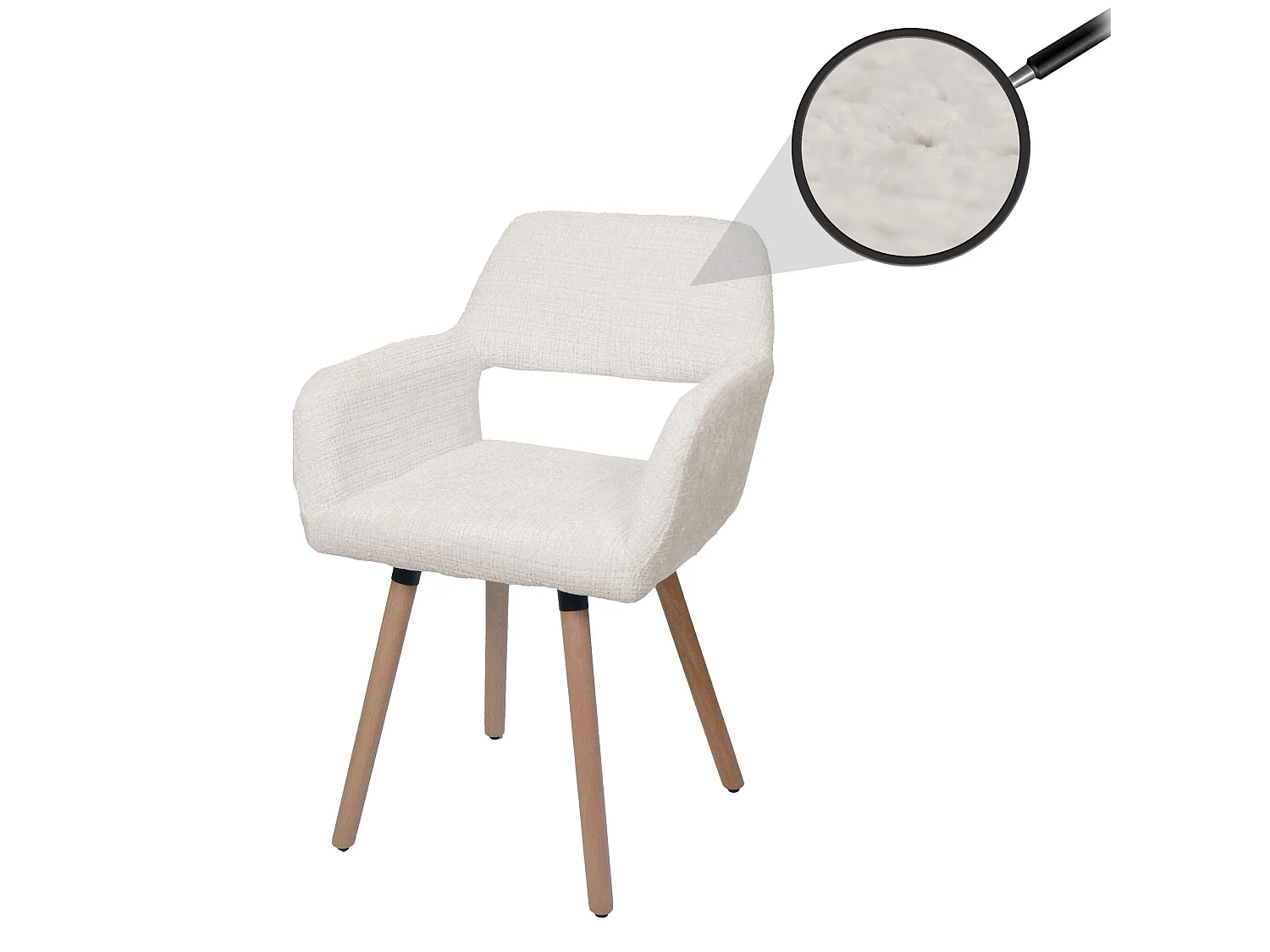 Chaise de salle à manger MCW-A50 II,  crème