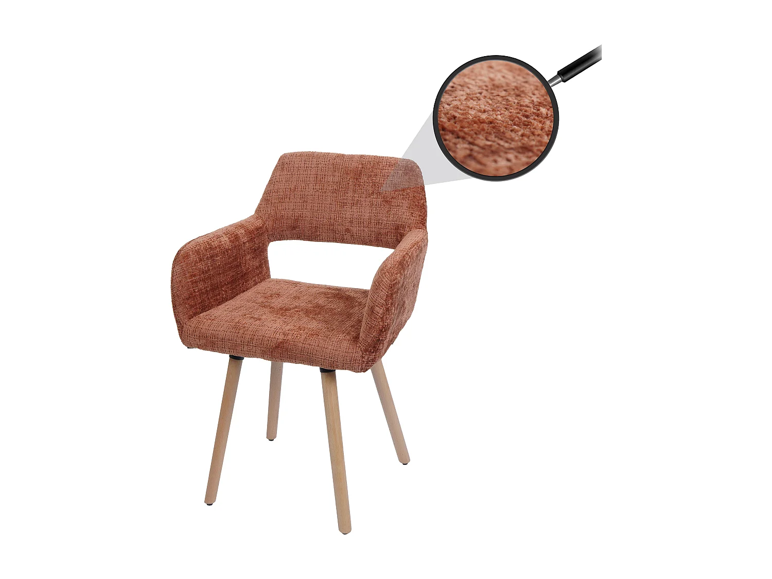 Chaise de salle à manger MCW-A50 II,  terracotta