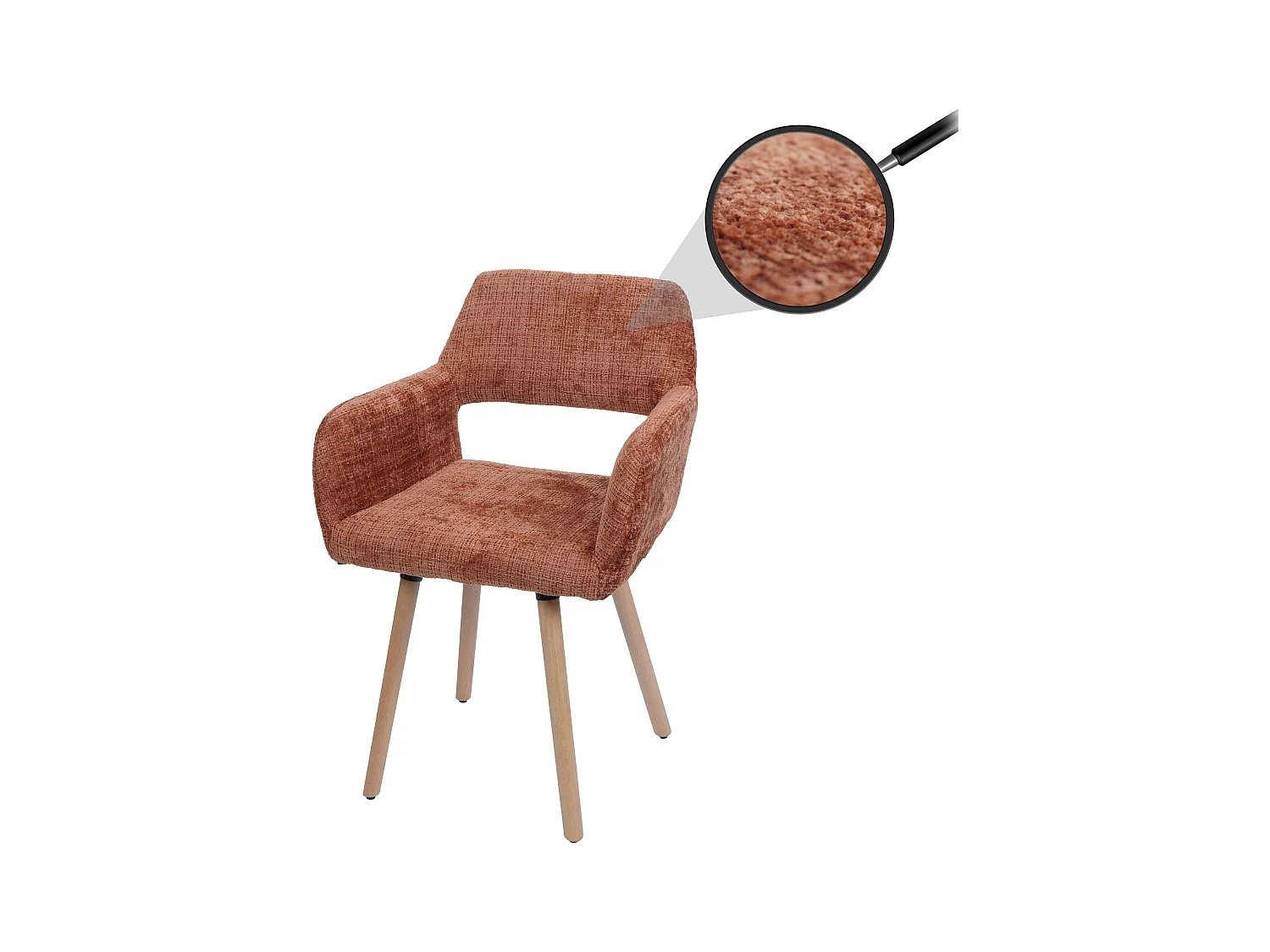 Chaise de salle à manger MCW-A50 II,  terracotta