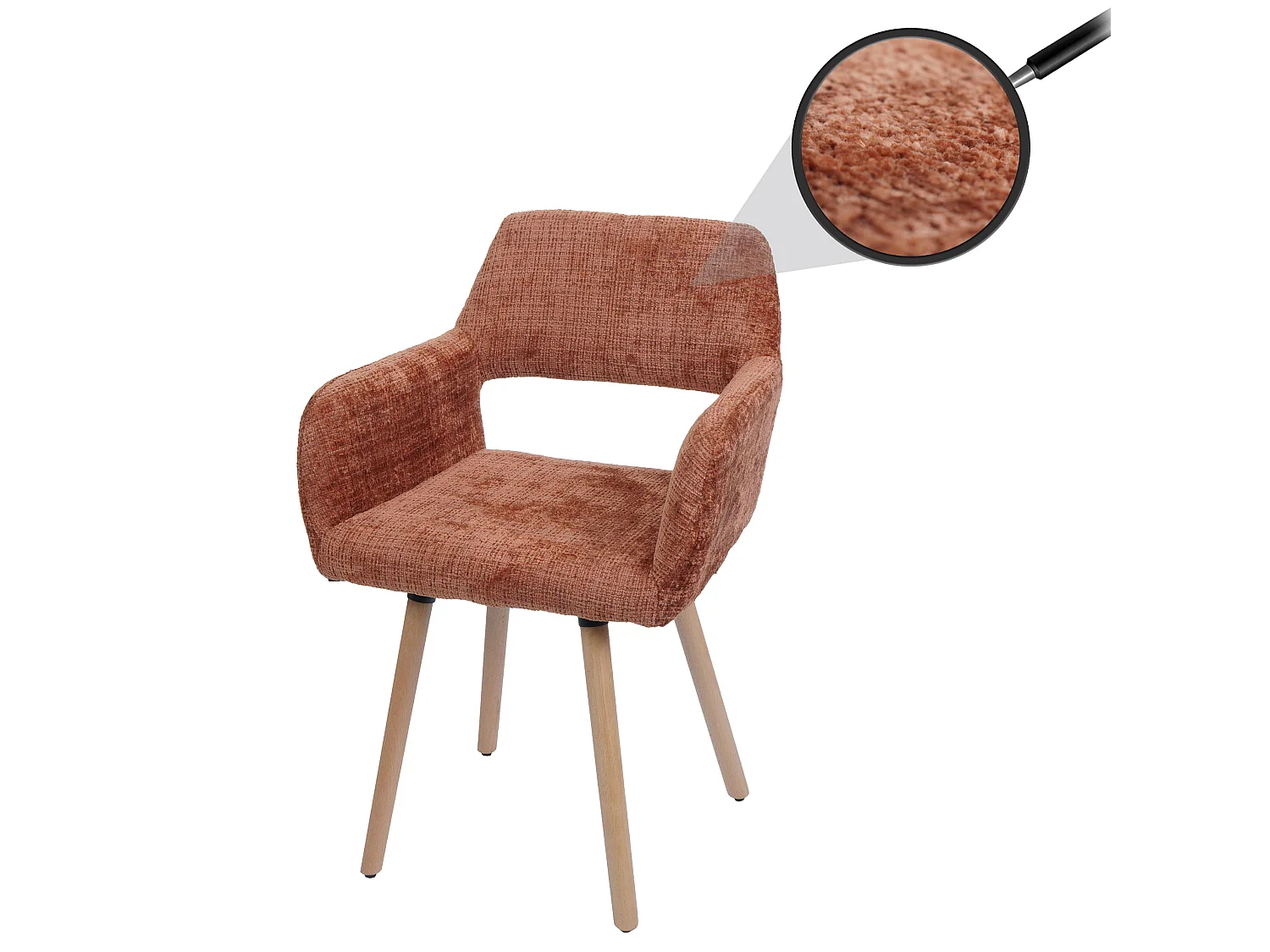 Chaise de salle à manger MCW-A50 II,  terracotta