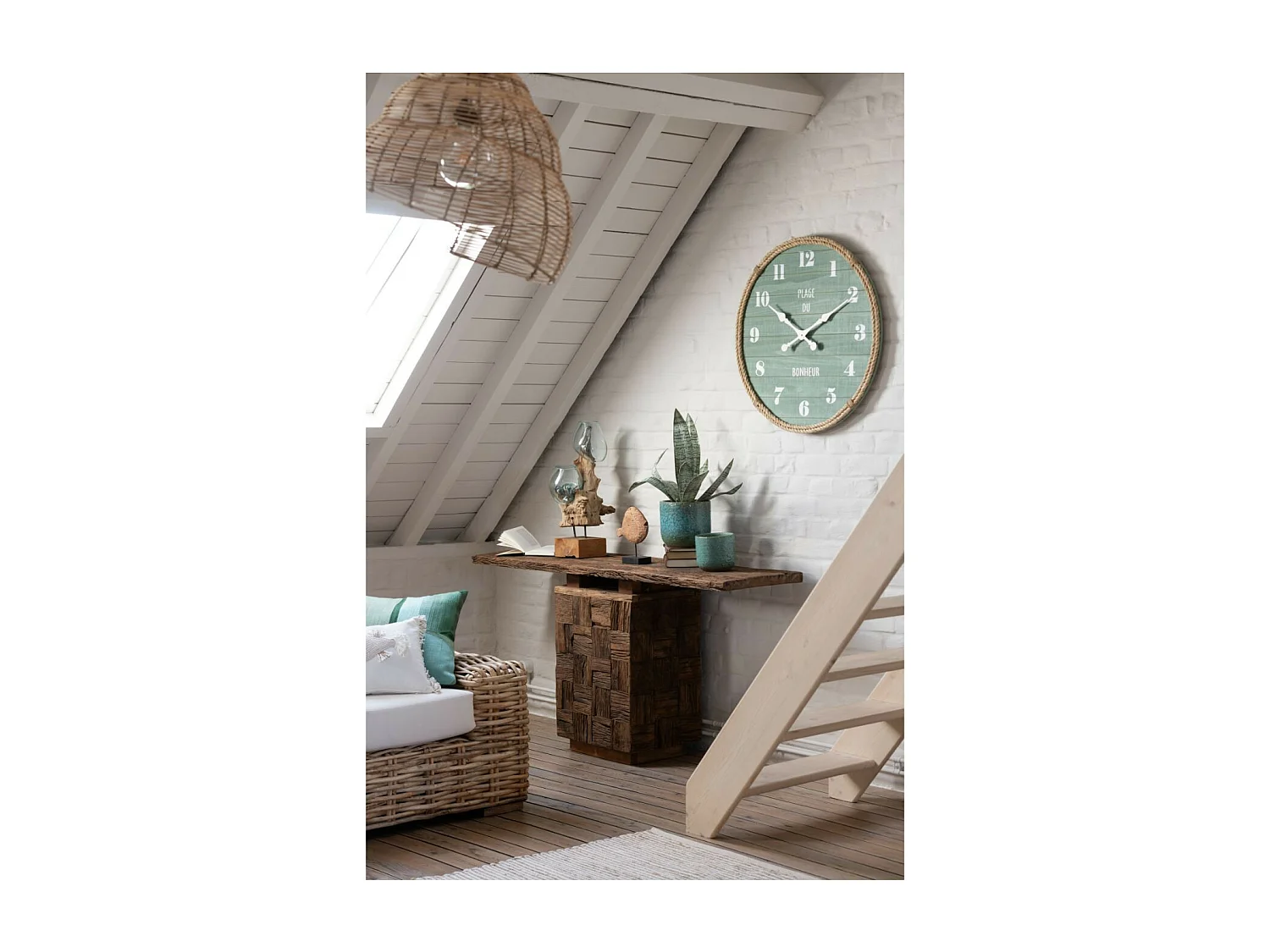 Console en bois foncé recyclé L150 - ICA