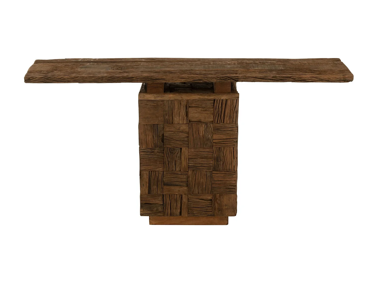 Console en bois foncé recyclé L150 - ICA