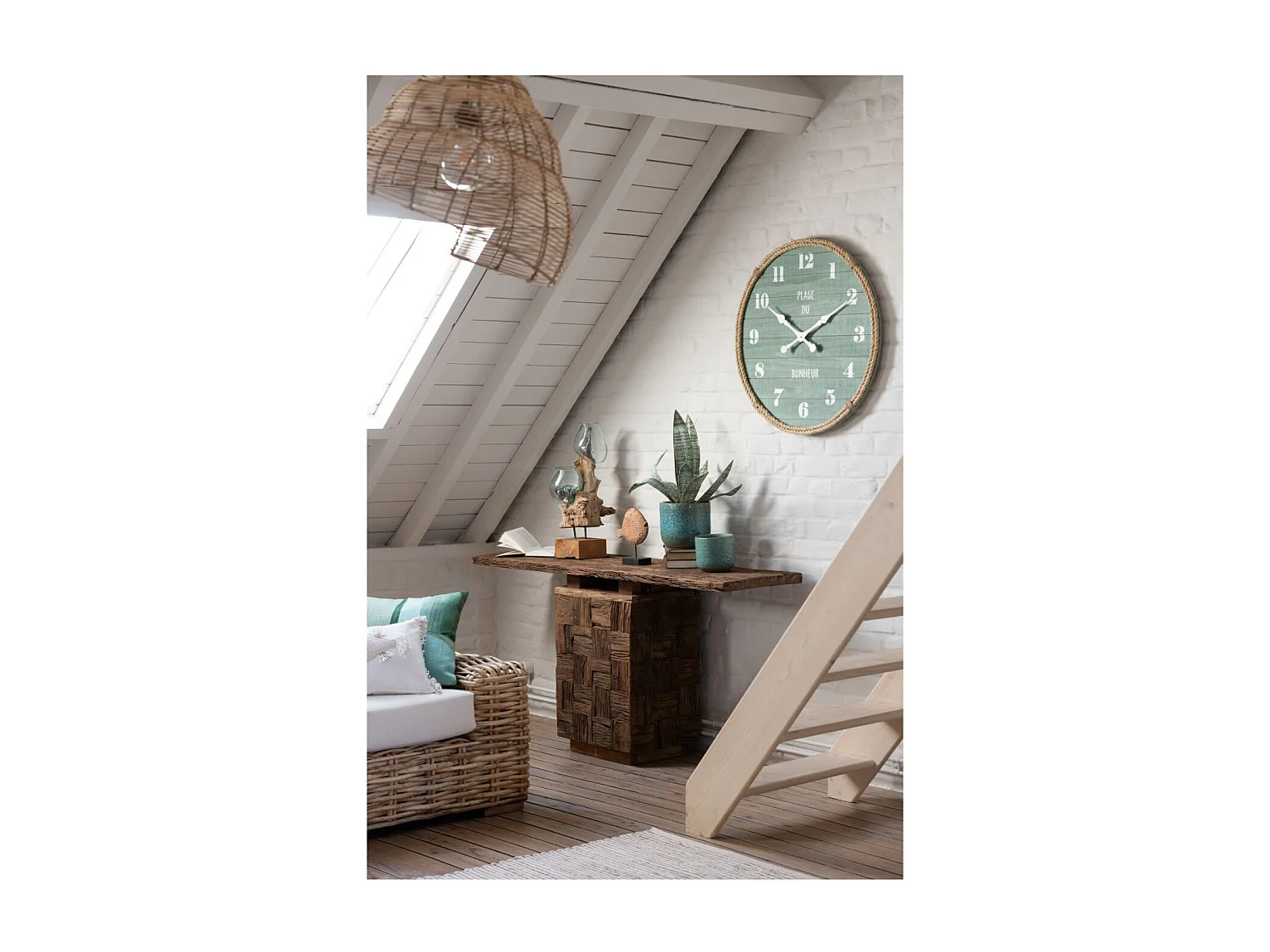 Console en bois foncé recyclé L150 - ICA