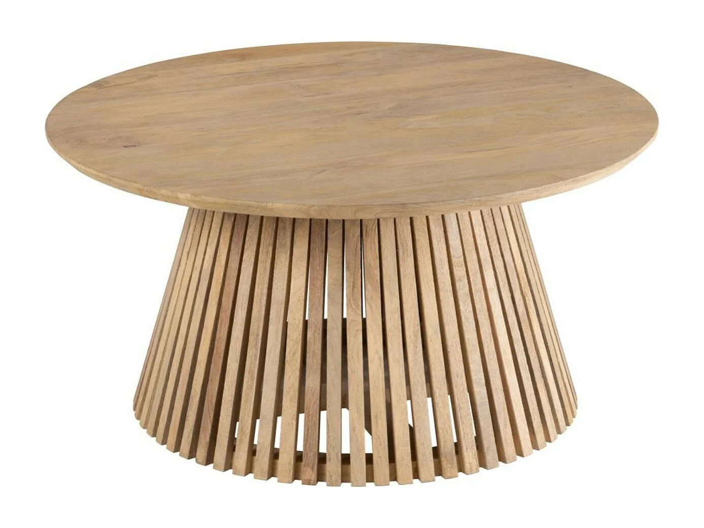 Table basse ronde en bois de manguier - VALERIE