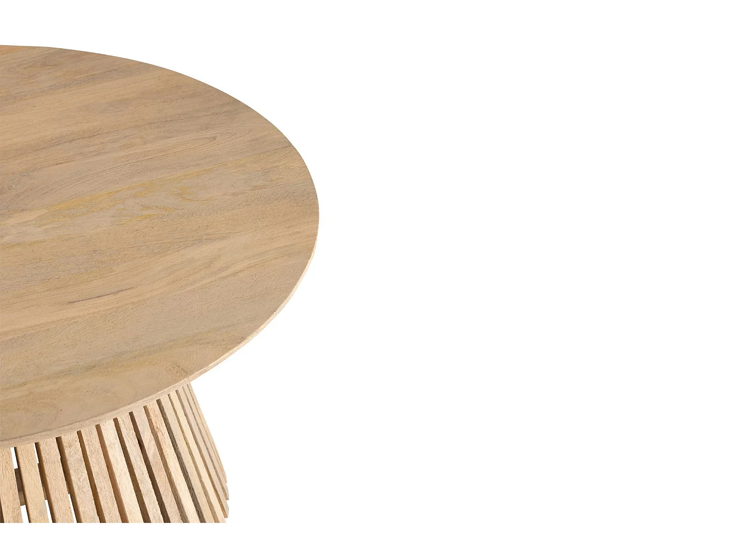 Table basse ronde en bois de manguier - VALERIE