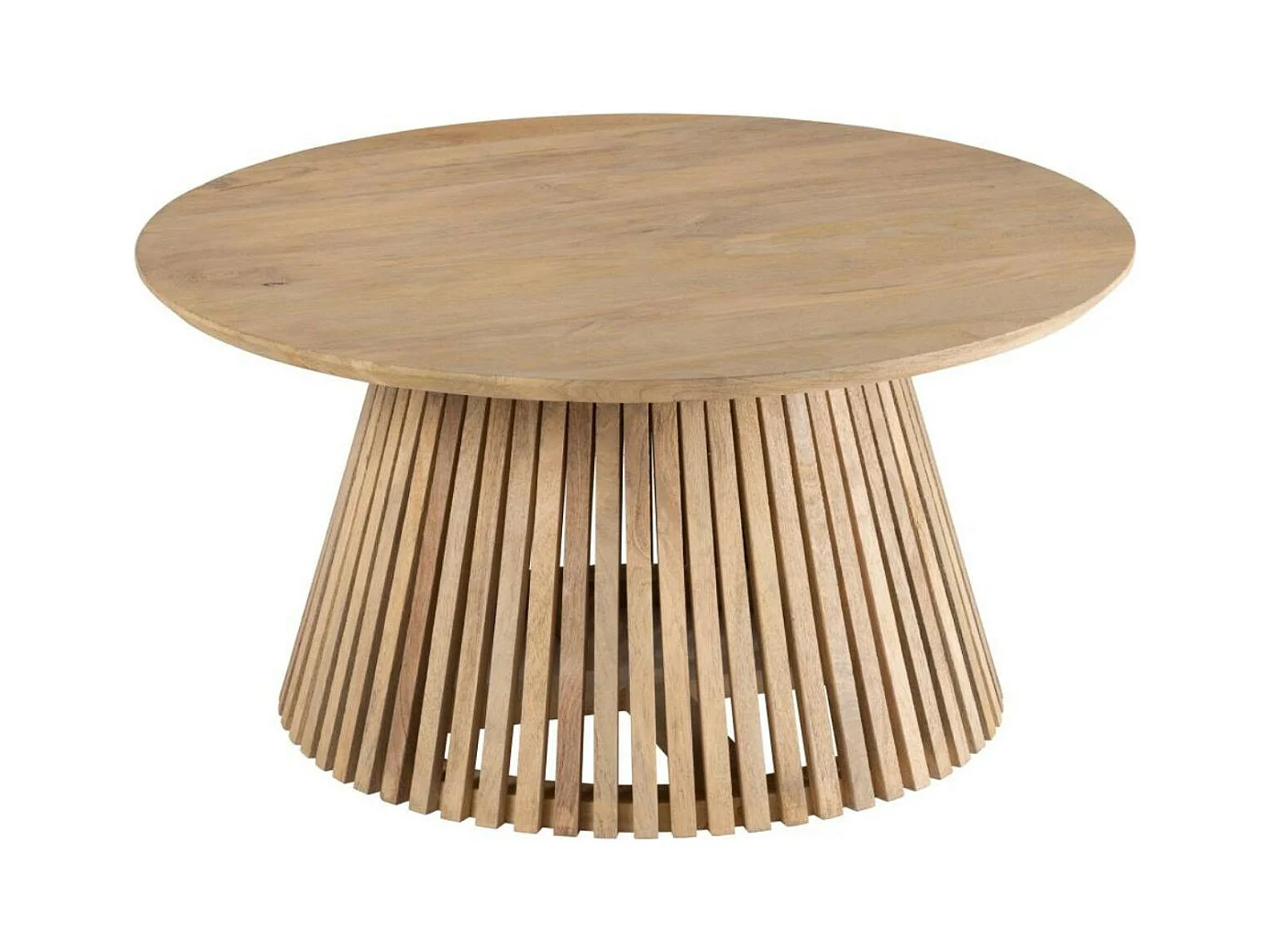 Table basse ronde en bois de manguier - VALERIE