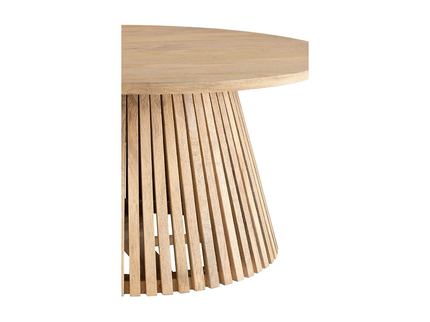 Table basse ronde en bois de manguier - VALERIE