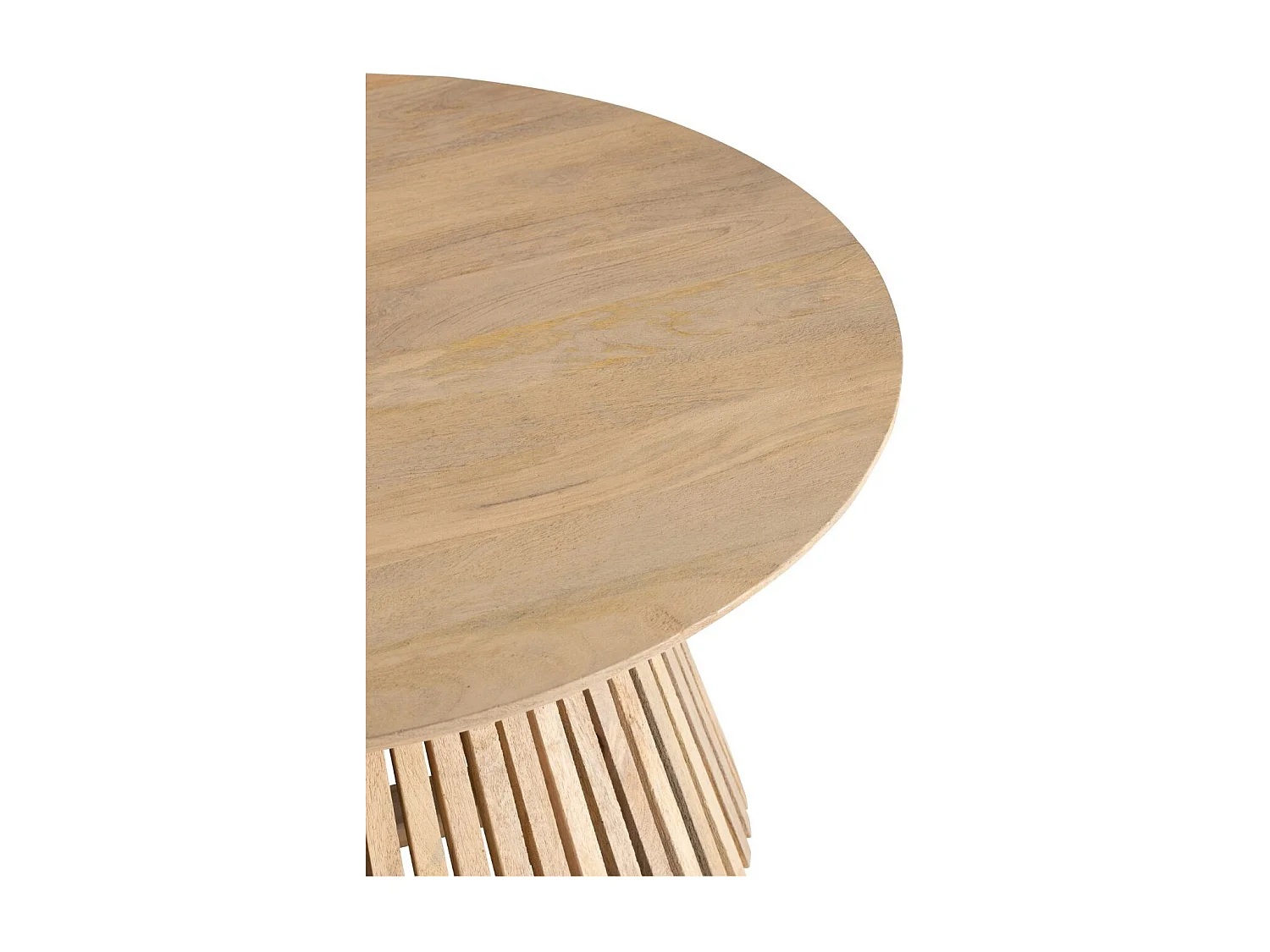 Table basse ronde en bois de manguier - VALERIE