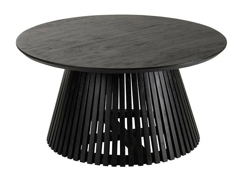 Table basse ronde en bois de manguier - VALERIE