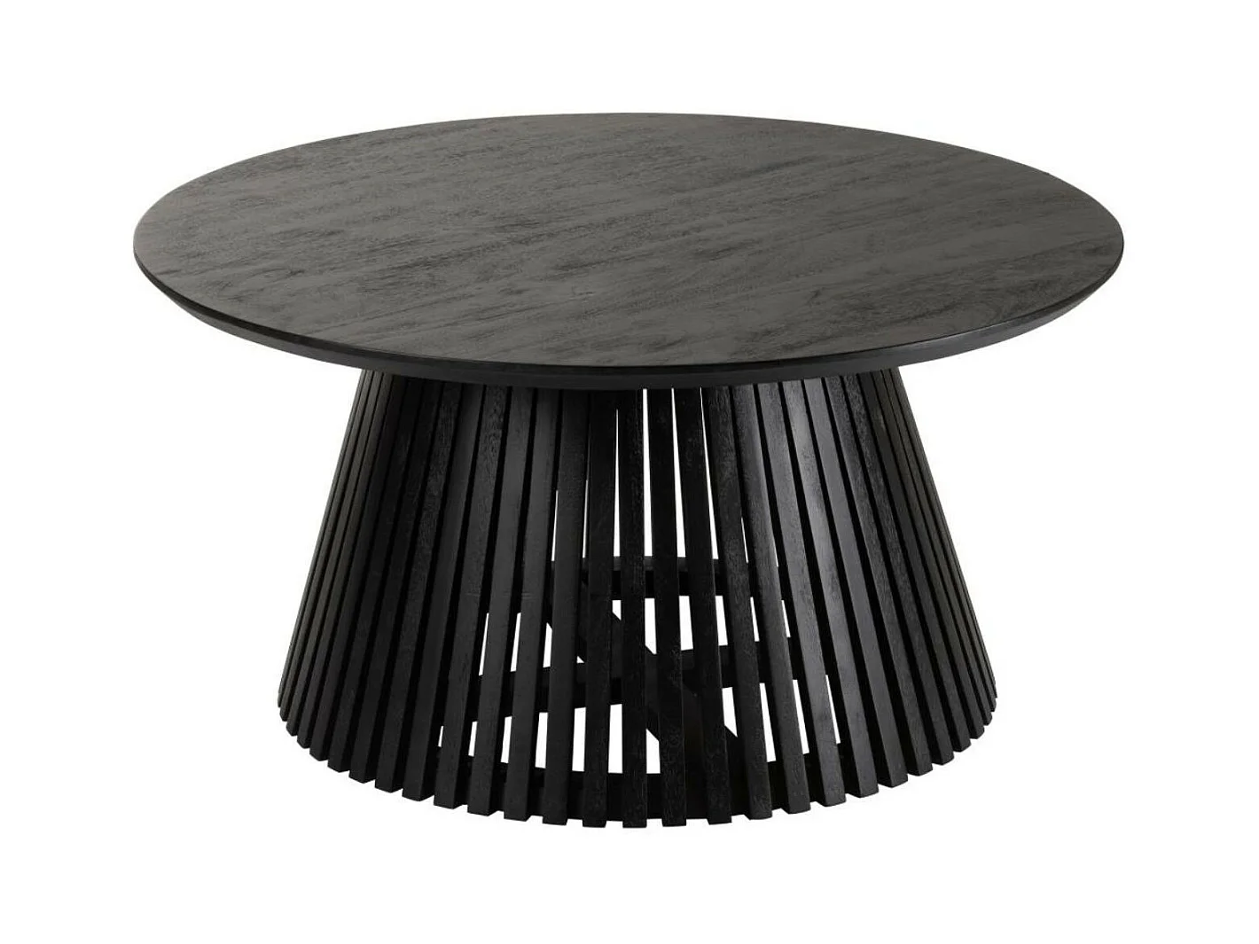 Table basse ronde en bois de manguier - VALERIE