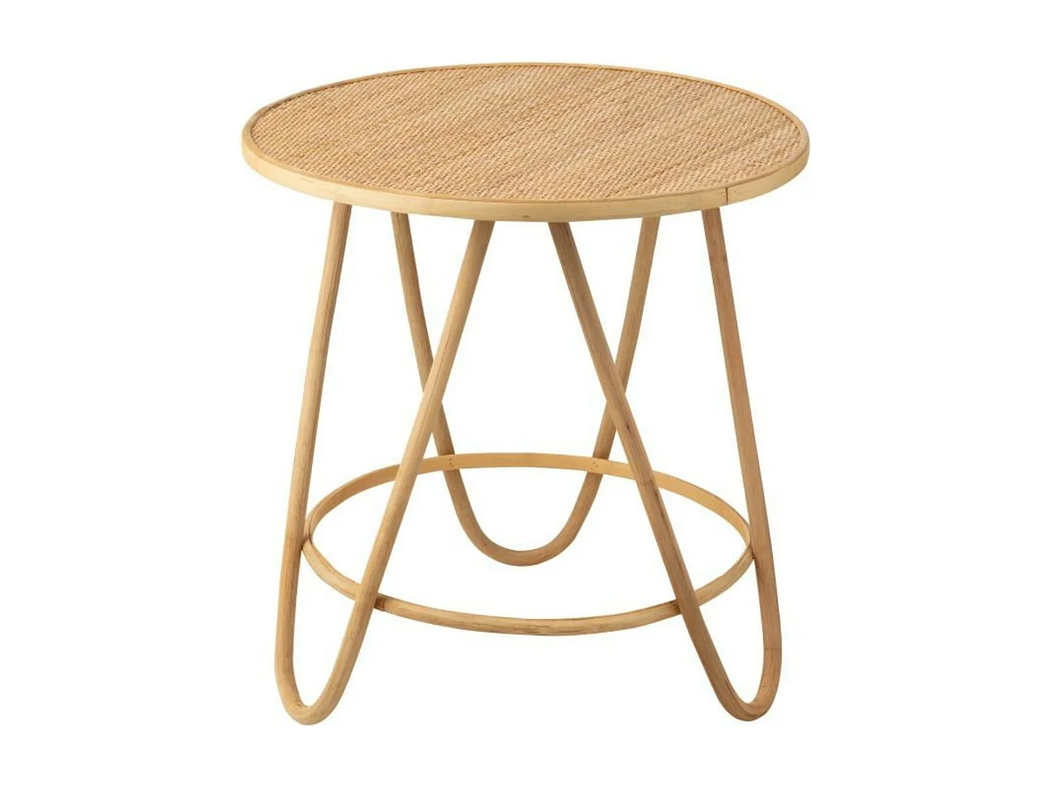 Table basse ronde en rotin naturel D60 - TARO