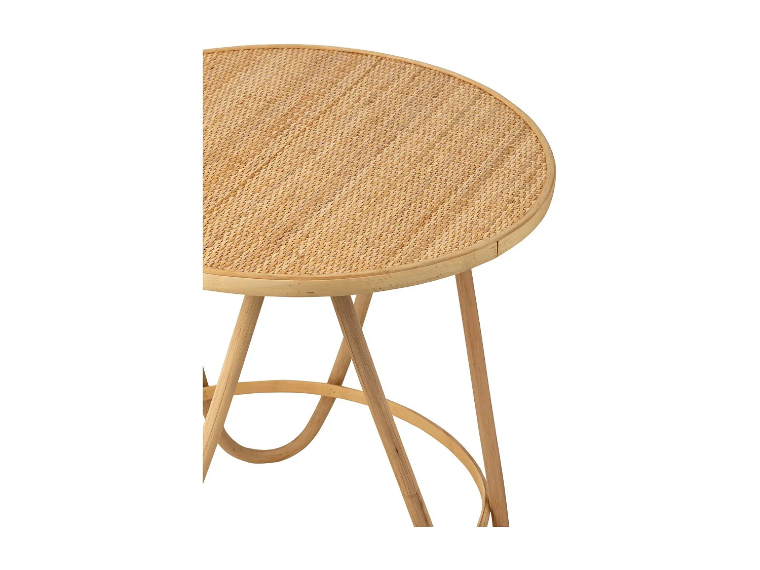 Table basse ronde en rotin naturel D60 - TARO