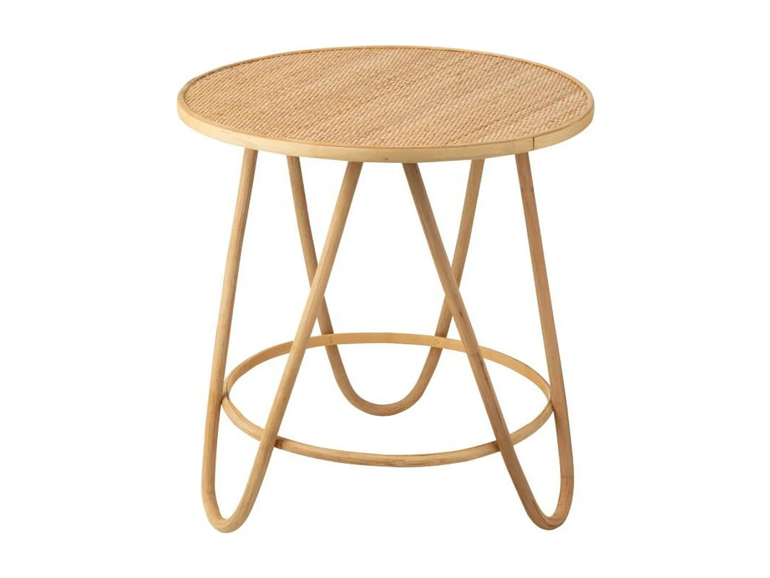 Table basse ronde en rotin naturel D60 - TARO