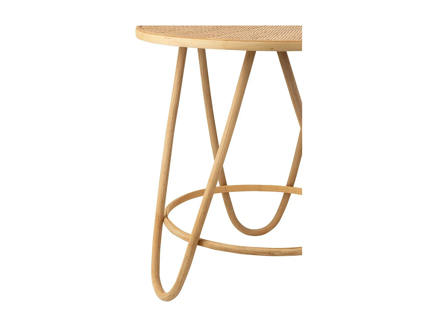 Table basse ronde en rotin naturel D60 - TARO