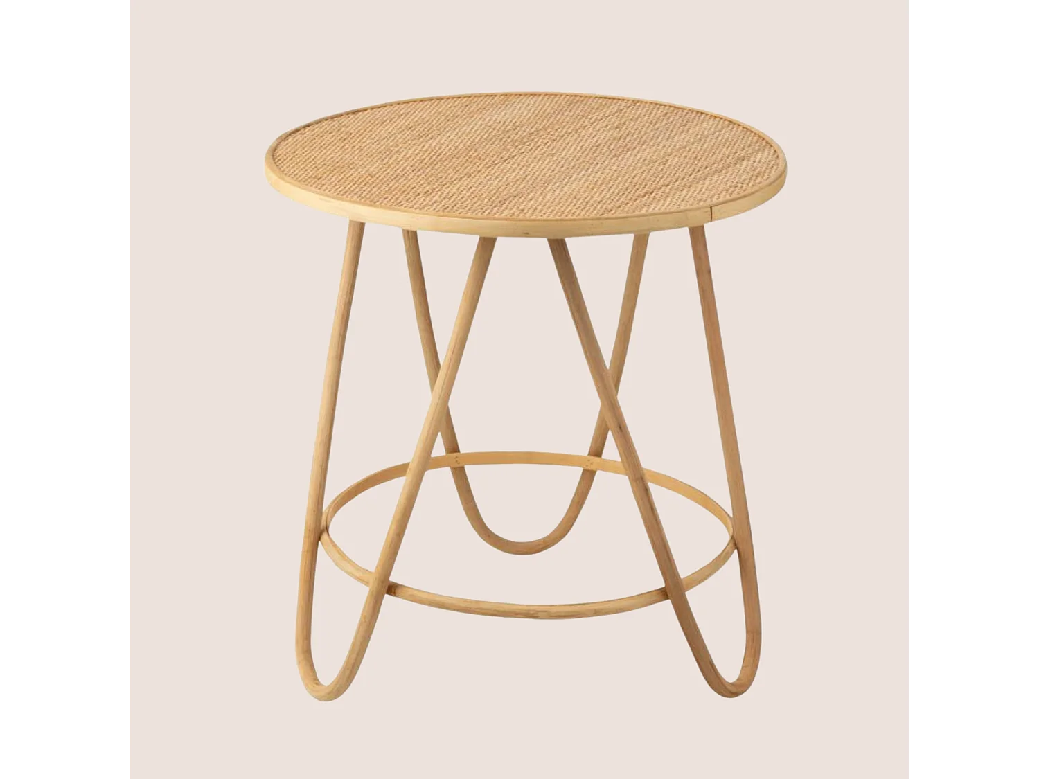 Table basse ronde en rotin naturel D60 - TARO