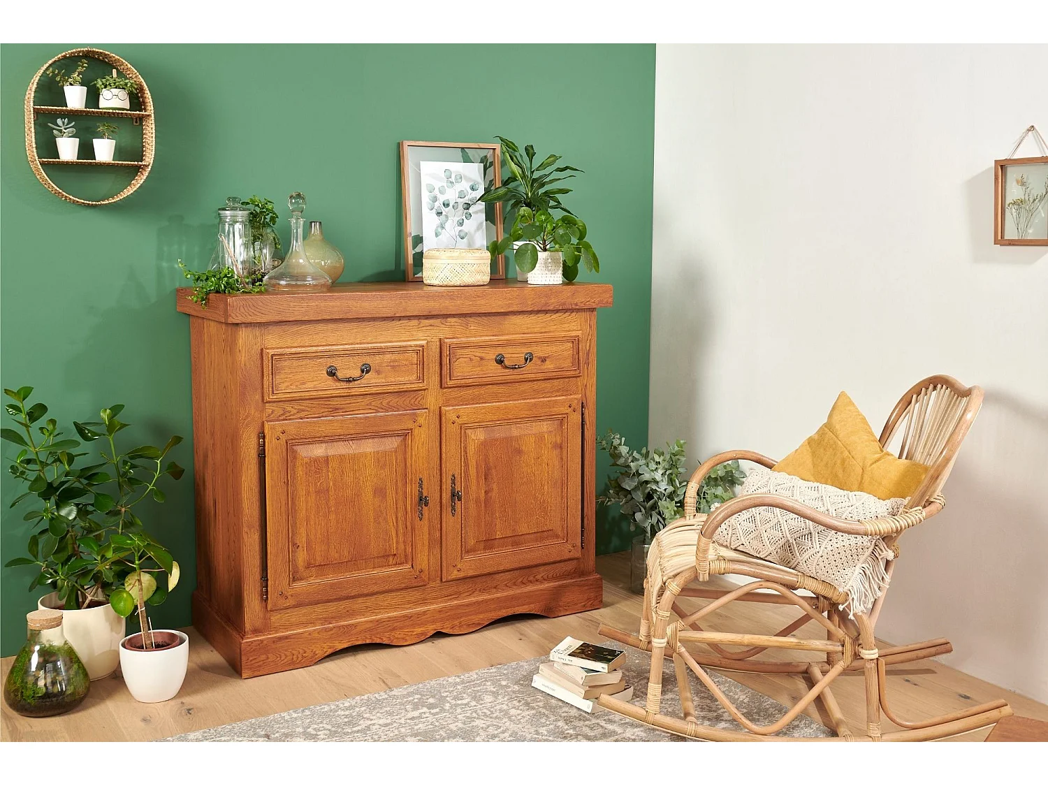 Rocking chair en rotin - CARMELIE