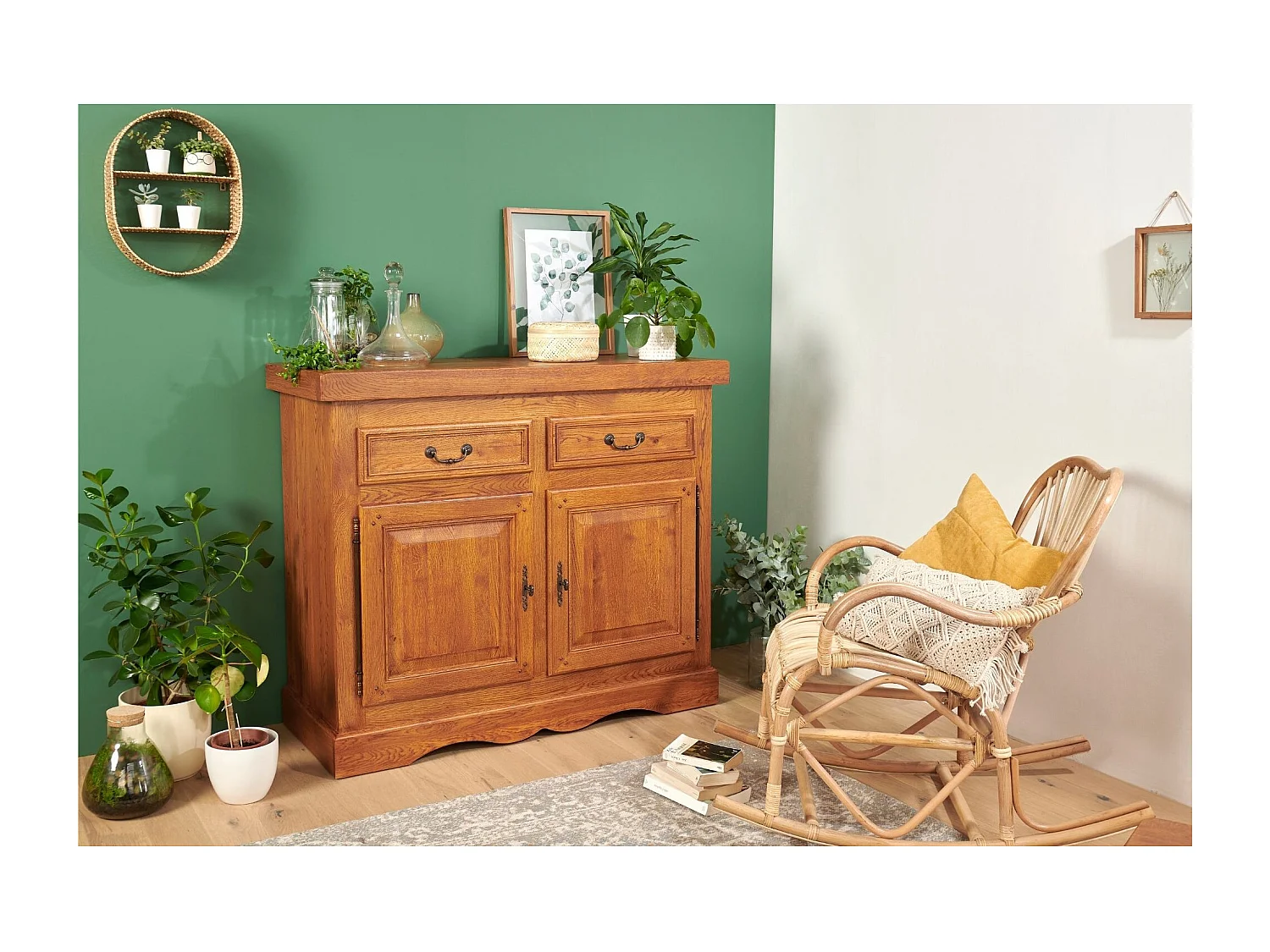 Rocking chair en rotin - CARMELIE