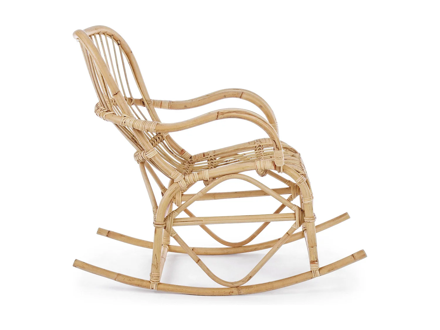 Rocking chair en rotin - CARMELIE