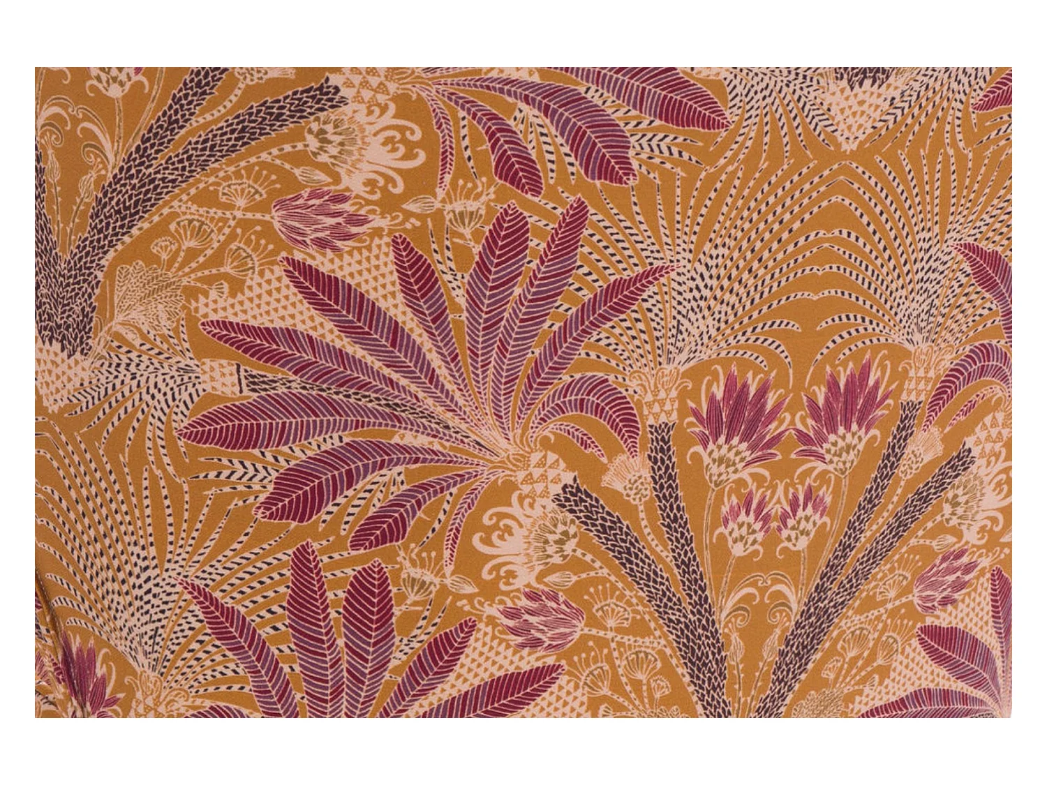 Fauteuil crapaud en tissu orange à motifs - RANCHI