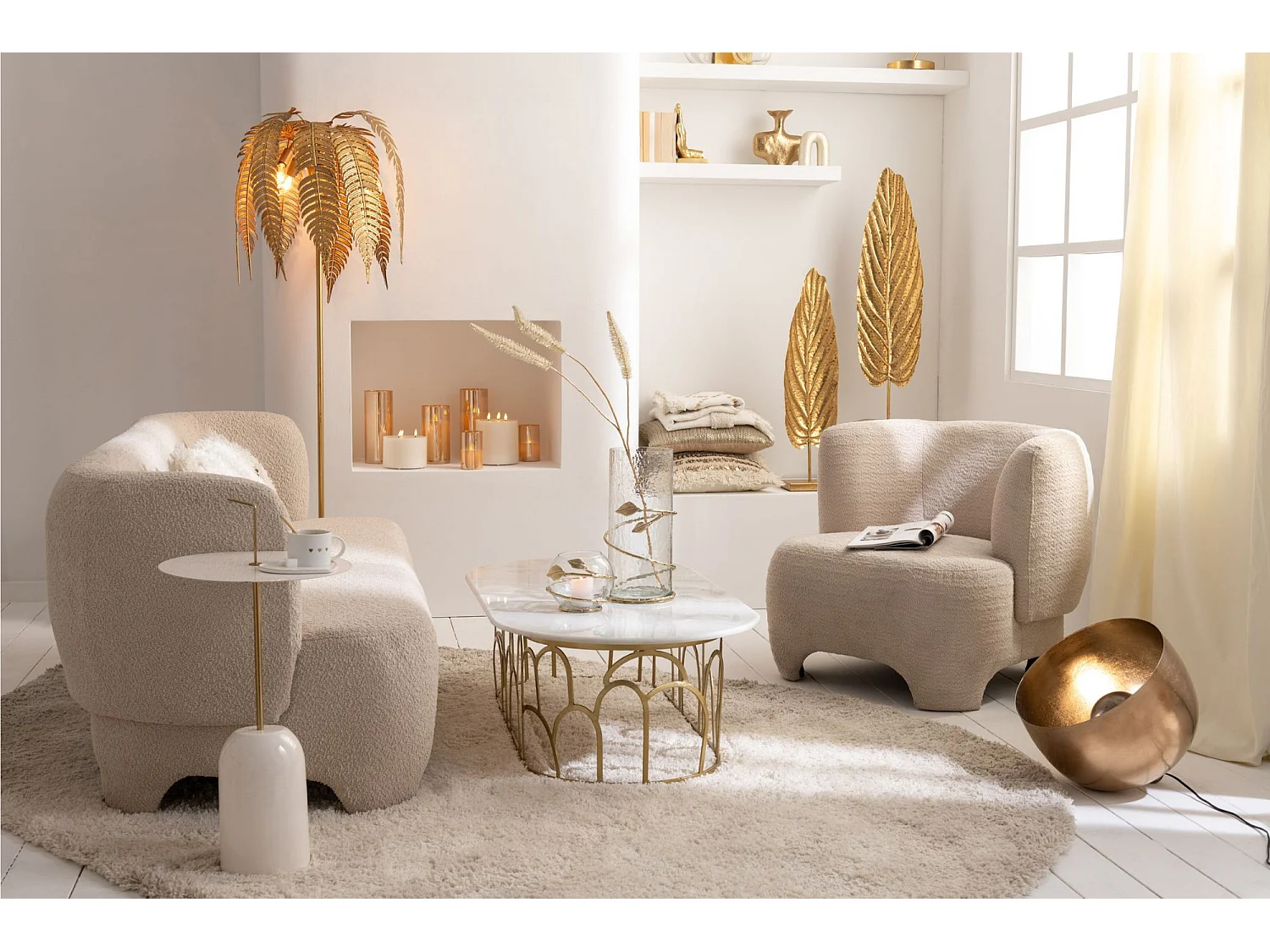 Fauteuil Design Tricoté "Erwin" 80cm Blanc