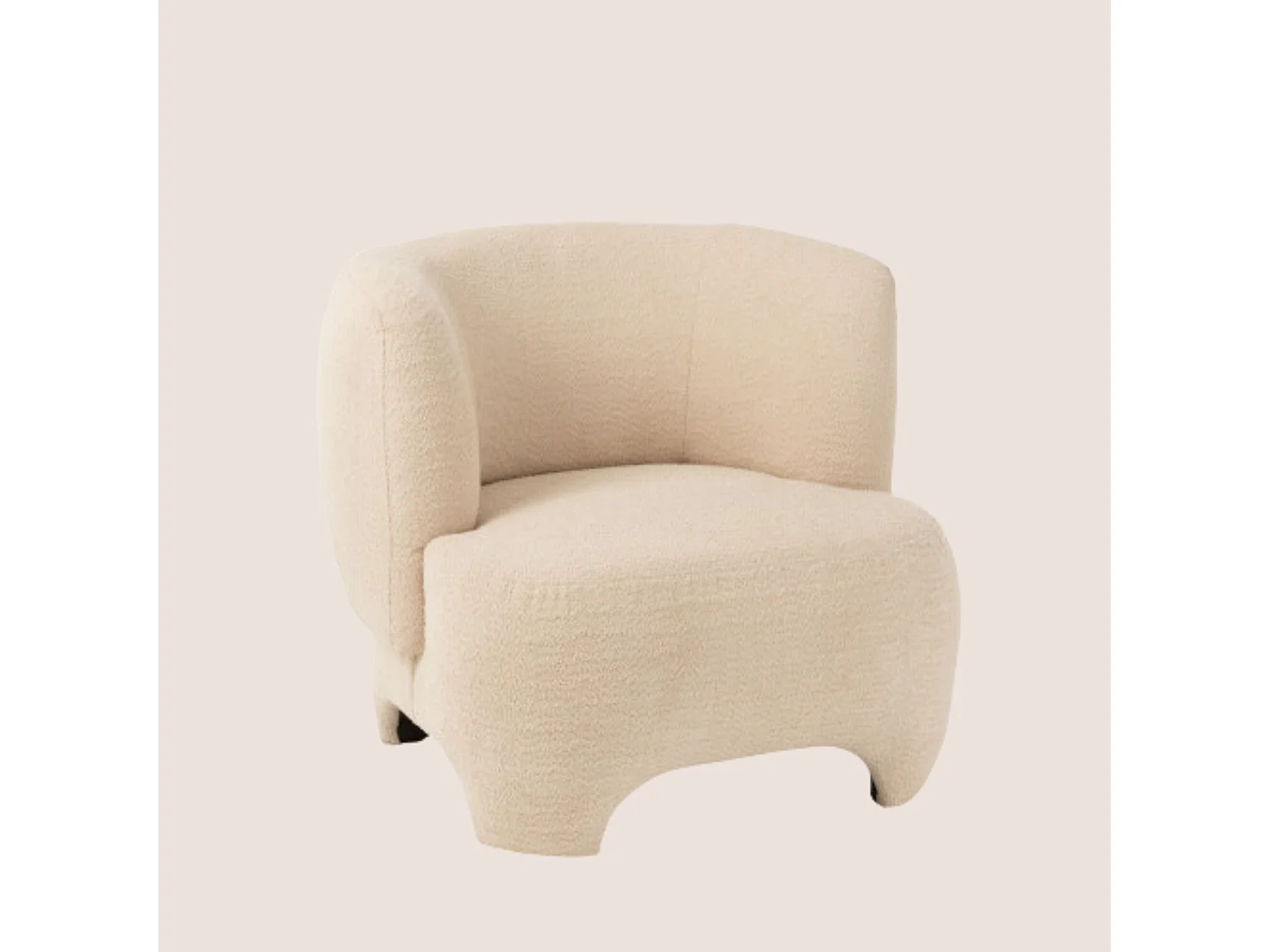 Fauteuil Design Tricoté "Erwin" 80cm Blanc