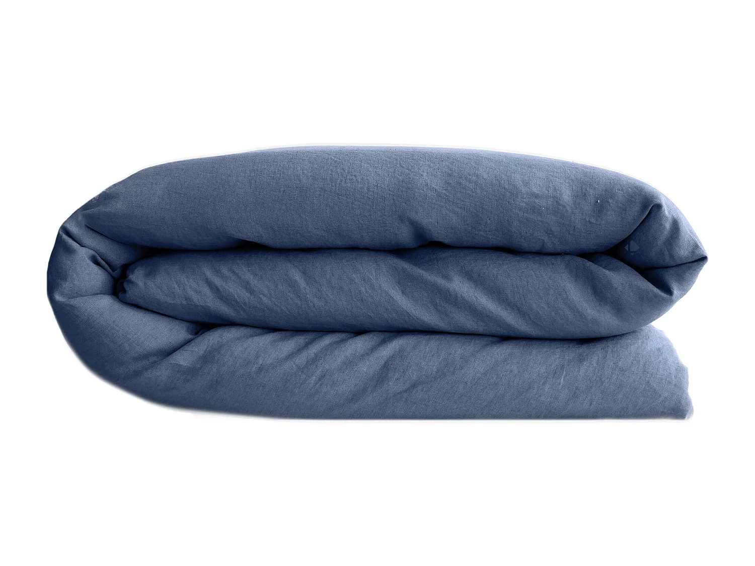 Housse de couette 140x200 cm pur coton lavé PALACE bleu indigo