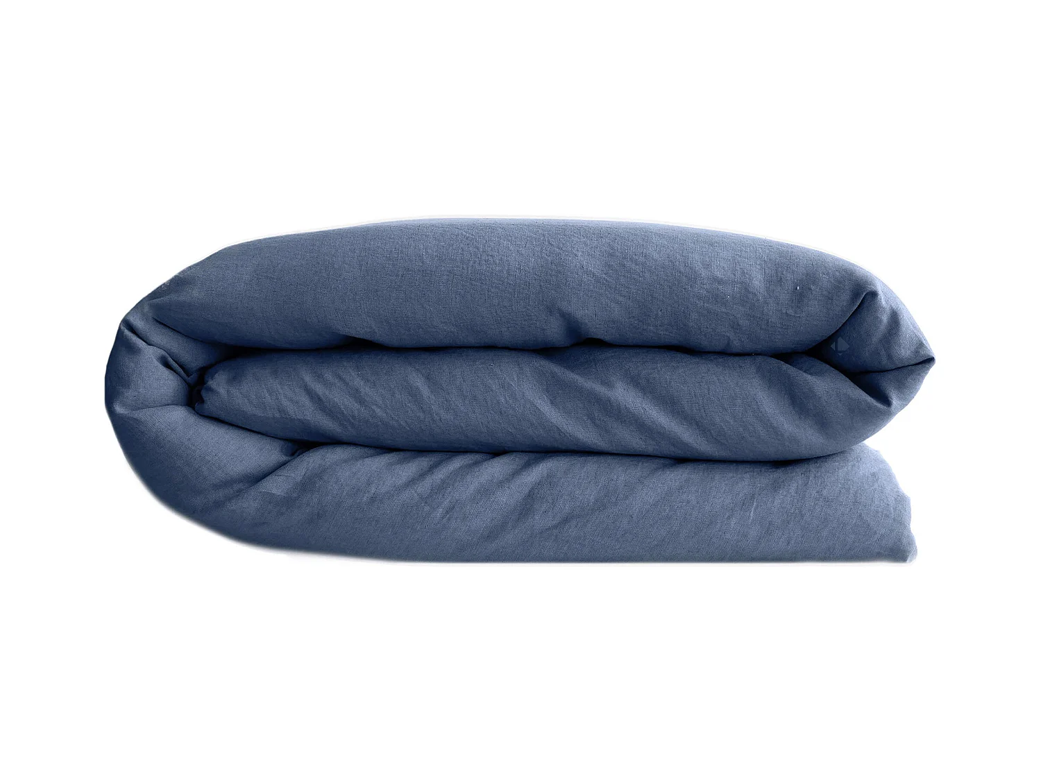 Housse de couette 140x200 cm pur coton lavé PALACE bleu indigo