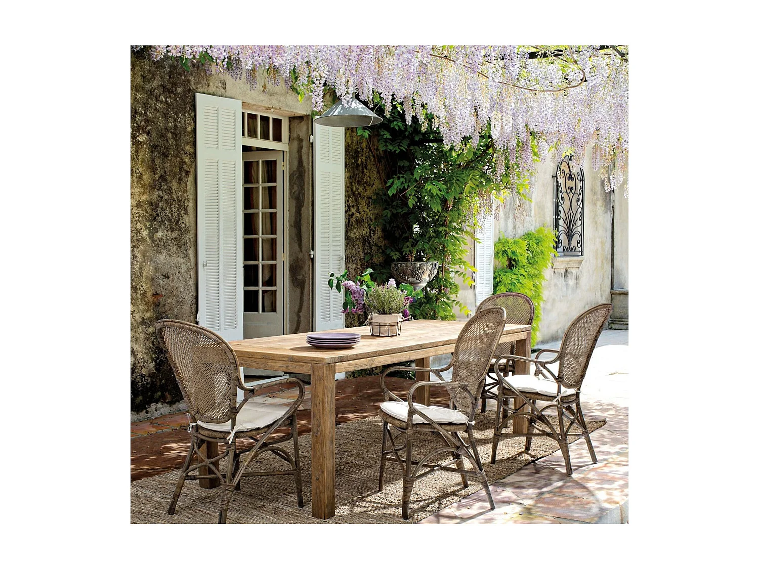 Fauteuil en rotin Bistrot (lot de 2) - ELINA