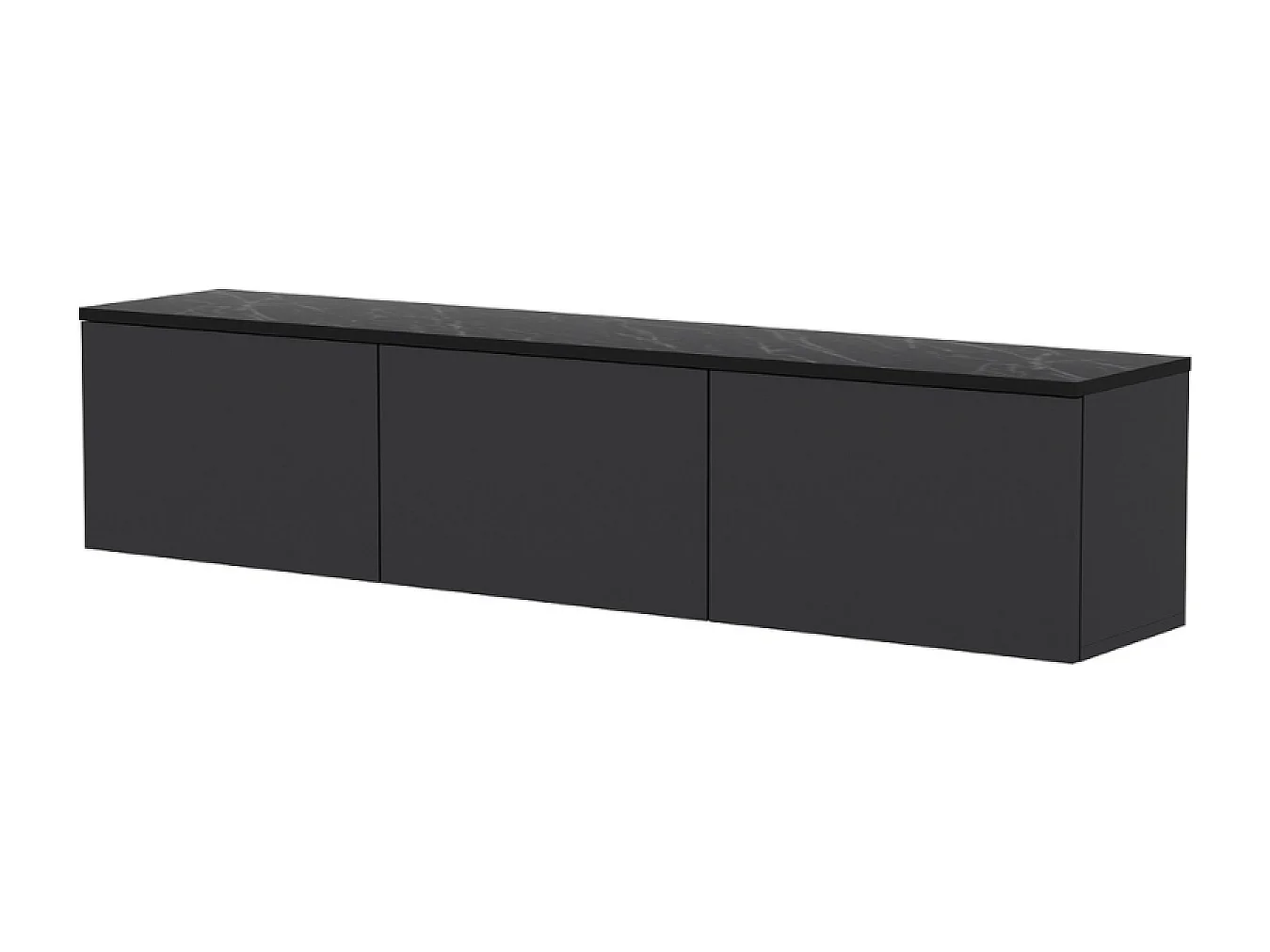 Meuble TV contemporain anthracite avec rangement 160 cm NAEL