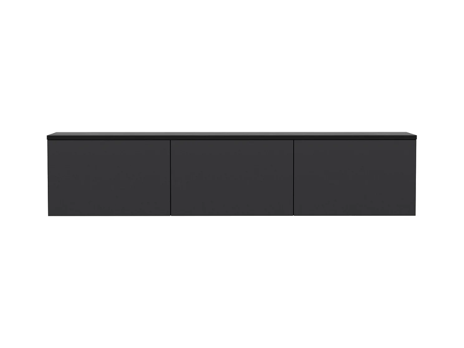 Meuble TV contemporain anthracite avec rangement 160 cm NAEL