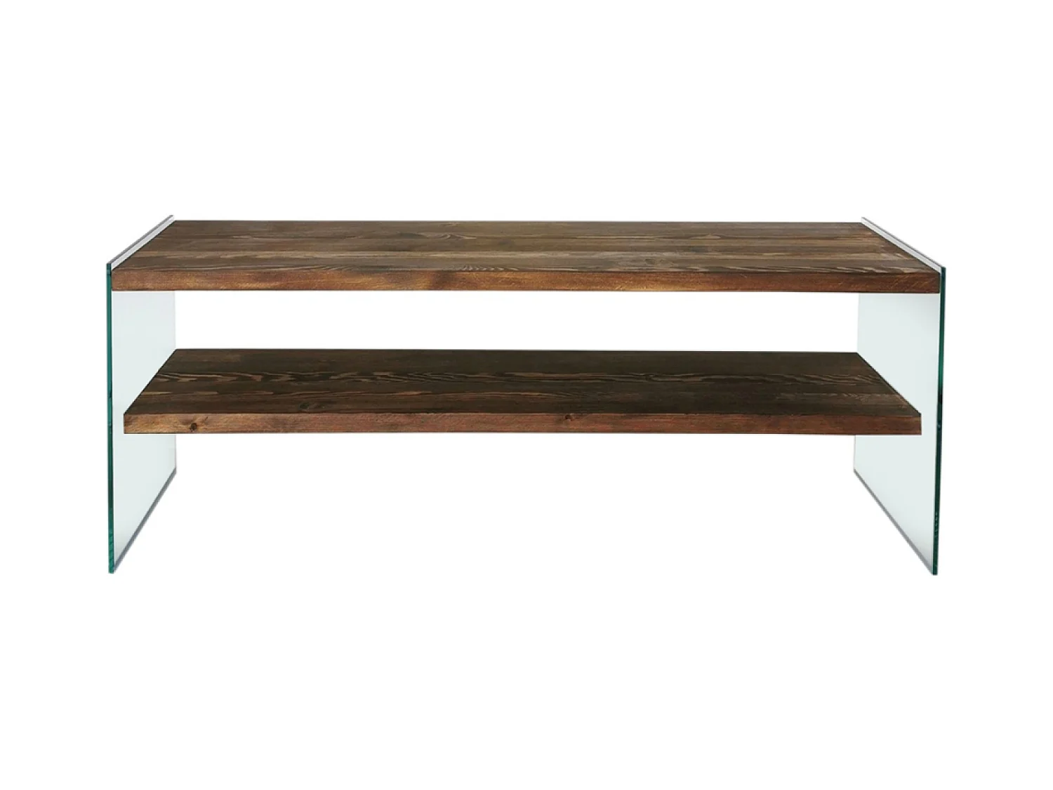 Meuble TV contemporain verre et bois 120 cm JOY