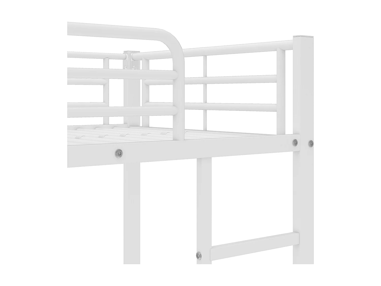 Smeedijzeren stapelbed 90x200 cm - met onderschuifbed 90x190cm - Wit