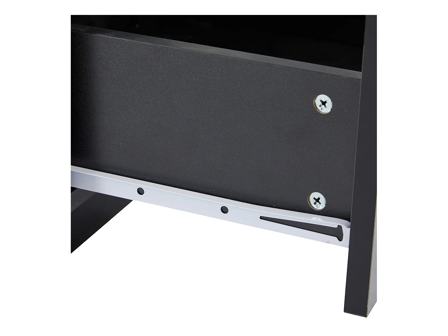 Table basse carré 75x75x33,5cm - avec 4 tiroirs - Noir