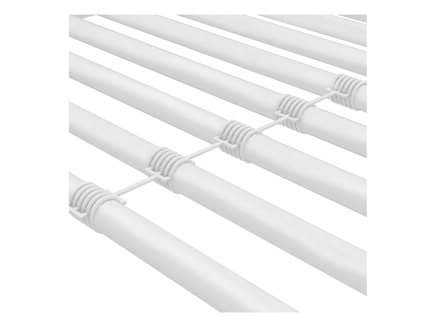 Lit mezzanine 90x200 cm - avec bureau et étagères - cadre en fer - Blanc