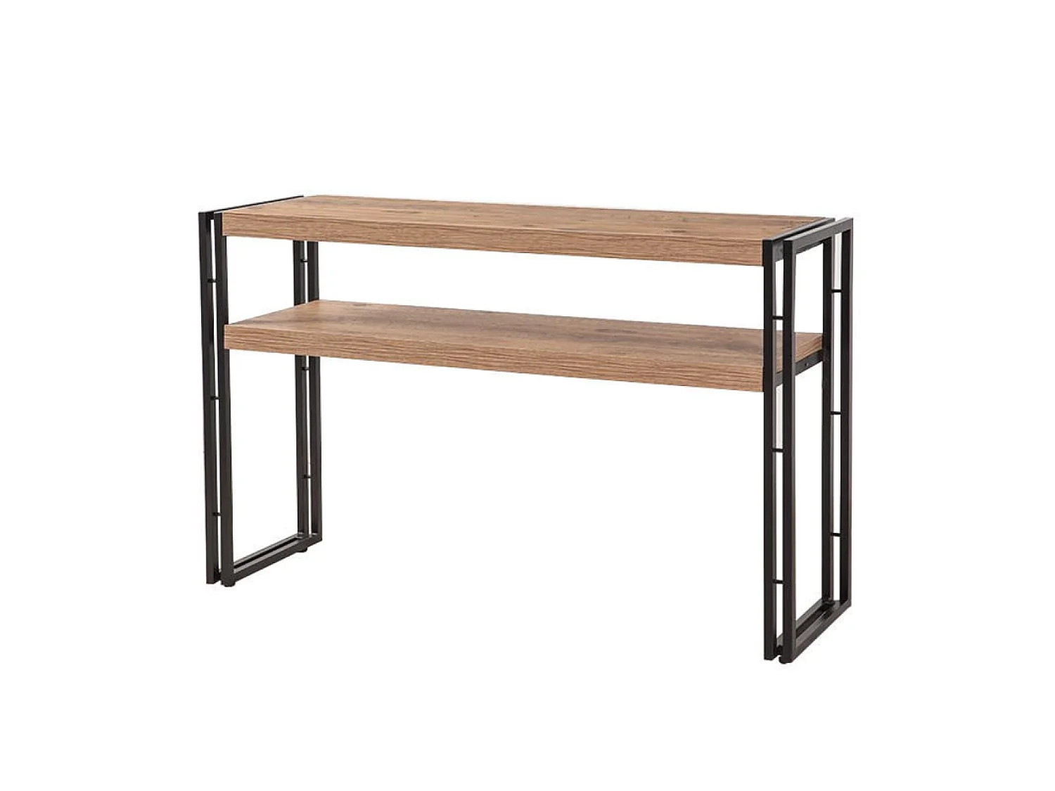 Console style industriel - bois et noir - 140 cm HANKO