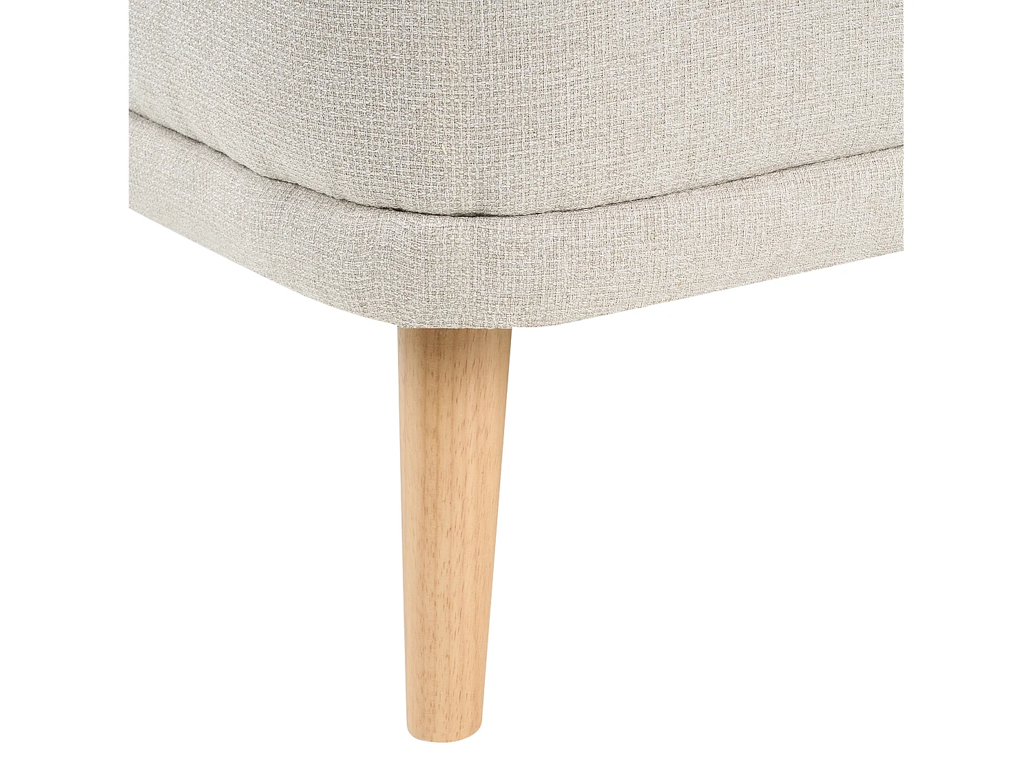 Chaise longue côté droit TANLAY Tissu Beige clair