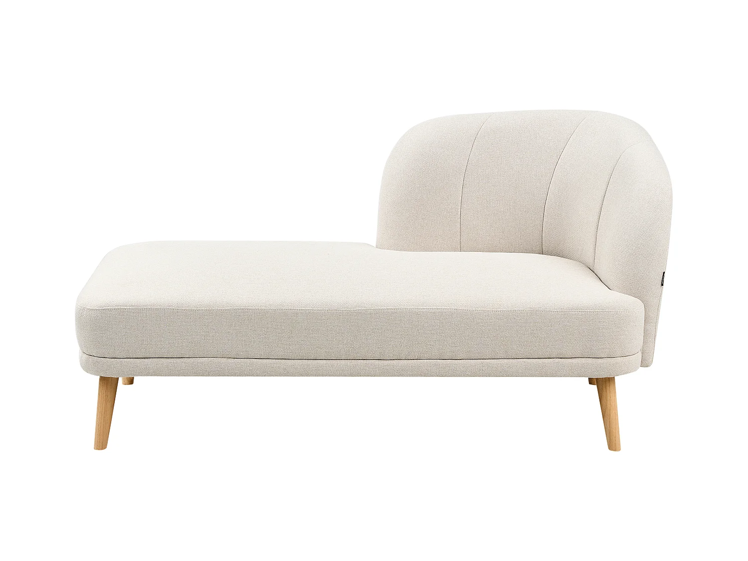 Chaise longue côté droit TANLAY Tissu Beige clair