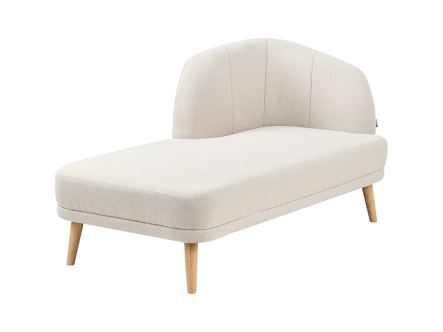 Chaise longue côté droit TANLAY Tissu Beige clair