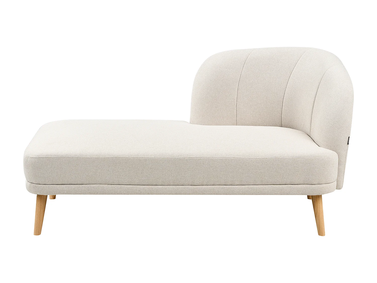 Chaise longue côté droit TANLAY Tissu Beige clair