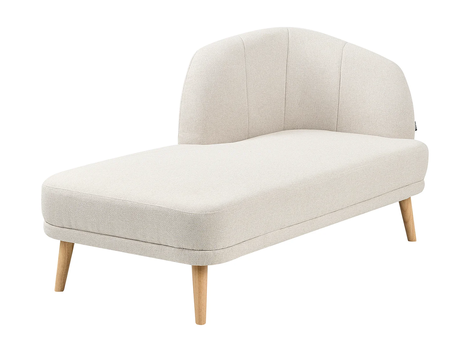 Chaise longue côté droit TANLAY Tissu Beige clair