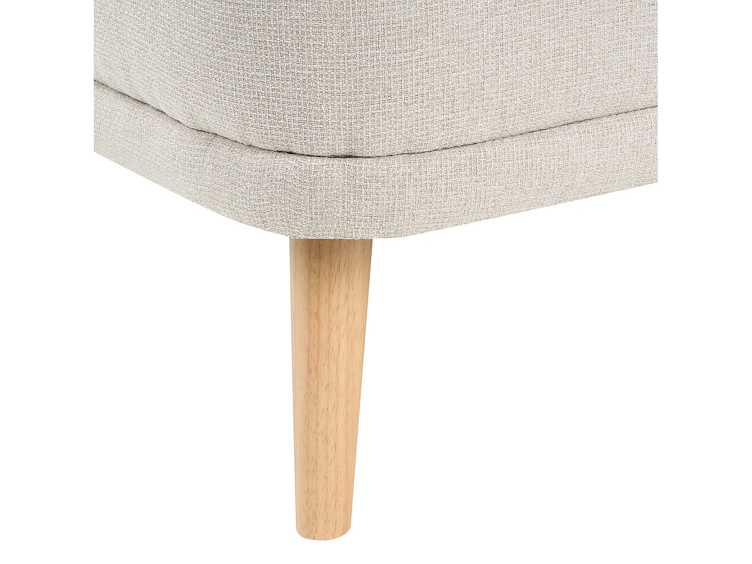 Chaise longue côté droit TANLAY Tissu Beige clair