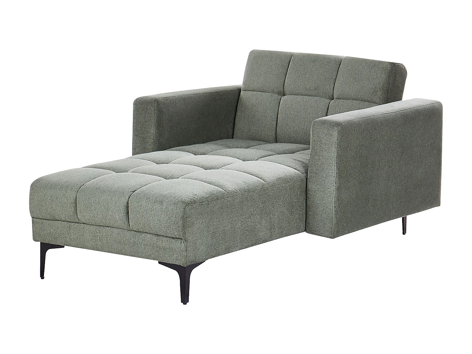 Chaise longue ALNES Stof Donkergroen