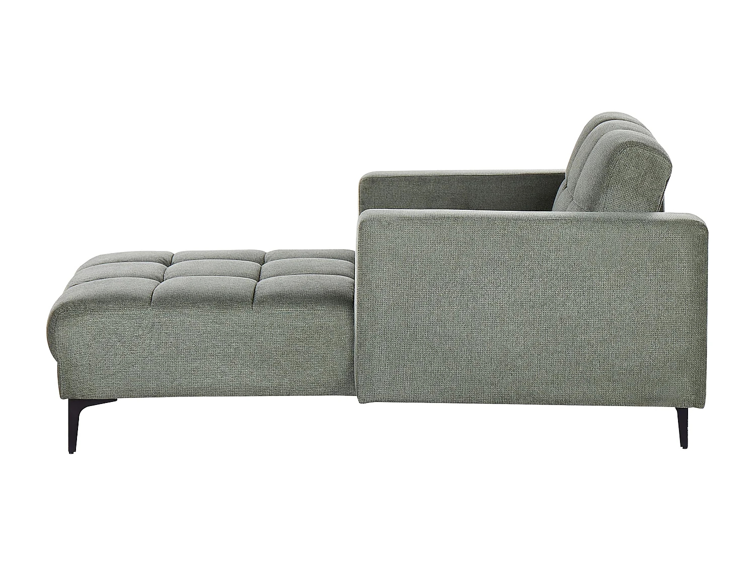 Chaise longue ALNES Stof Donkergroen