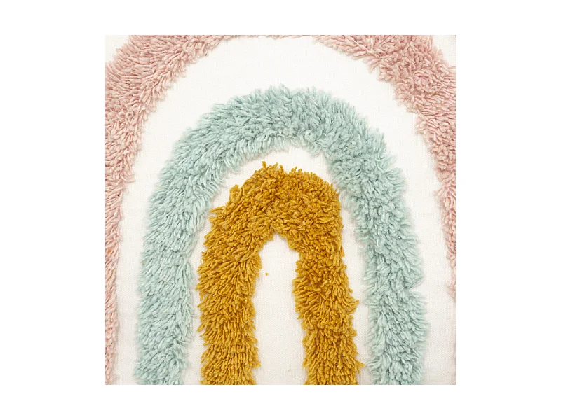 Coussin Enfant "Arc-en-Ciel" 38x38cm Multicolore